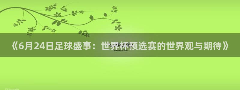 世界杯预选赛2026：《6月24日足球盛事：世界杯预选赛的世界观与期待》
